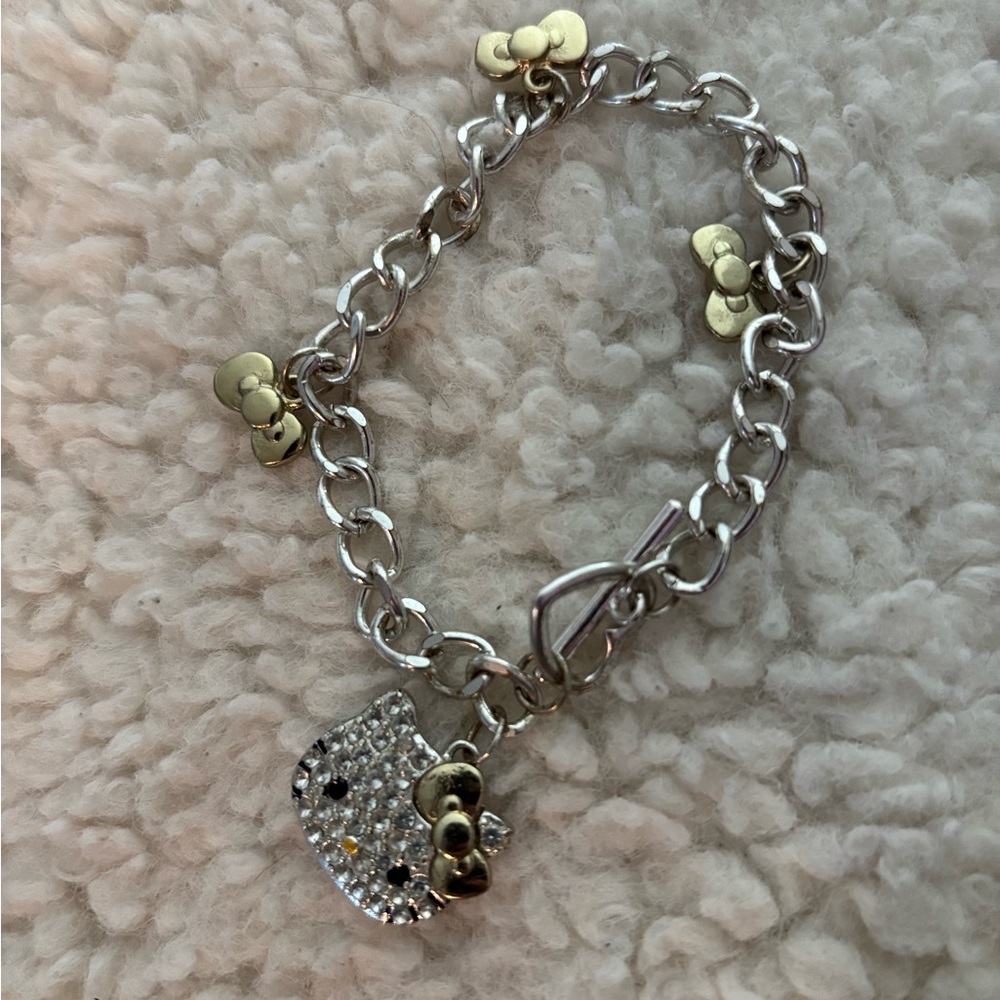 Hello Kitty Silver and Gold Charm Bracelet